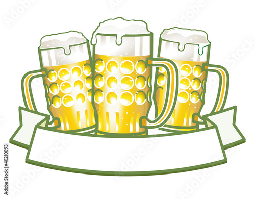 Vector: drei Bierkrüge drei Bierkrüge