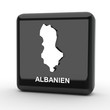 Button 3d Karte Albanien schwarz