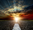 Road at sunset.