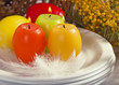 Place seeting for Easter in fresh colors Place seeting for Easter in fresh colors