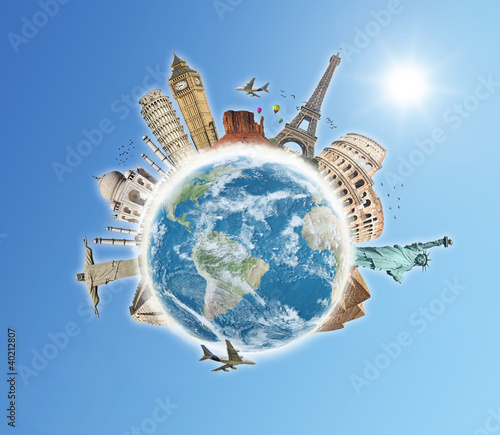 Illustration: Travel the world monuments concept 5 Travel the world monuments concept 5
