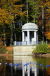 Gazebo At Lakeside by autumn or fall foliage