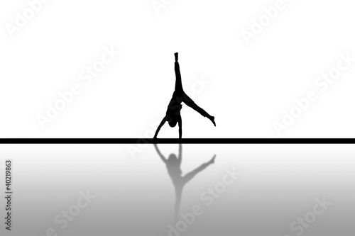 Gymnast Handstand Silhouette