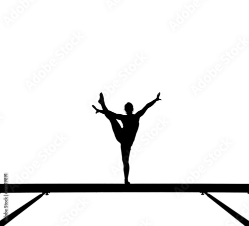 Gymnastics Silhouette Beam