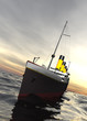 Titanic ship sailing in calm evening waters Titanic ship sailing in calm evening waters