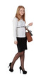 Young woman with handbag