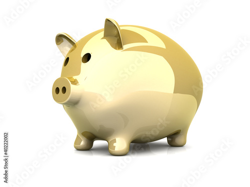Illustration: Goldenes Sparschwein Goldenes Sparschwein