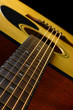 Closeup view of classic spanish guitar