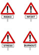 Schild Stress Infakt Risiko Burnout