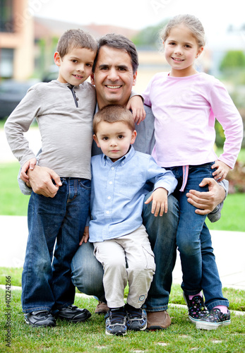 Photo: Father with his children Father with his children