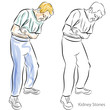 Man Having Stomach Pains Man Having Stomach Pains