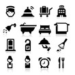 Hotel Icons set elegant series