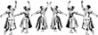 girl's ballerina standing in a pose