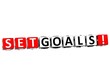 3D Set Goals Cube text
