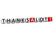 3D Thanks a Lot Cube text