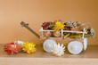 flowers in a wheelchair