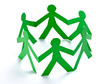 paper people shape cut connection chain
