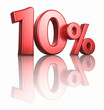 Glossy Red Ten Percent