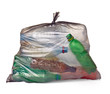 garbage bag with empty bottle trash waste