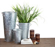 Photo: Spa still life with decorative containers, candles and pumice st Spa still life with decorative containers, candles and pumice st