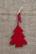 Roter Weihnachtsbaum aus Filz