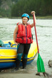 Girl with  paddle