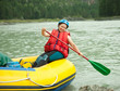Girl   on the raft