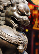 Bronze lion in chinese temple Bronze lion in chinese temple