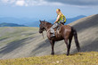 Female rider on horseback