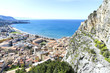 Cefalù, paesaggio generale della città, Sicilia, Italia.
