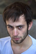 Jeune, homme, triste, sérieux, modèle, masculin, beau Jeune, homme, triste, sérieux, modèle, masculin, beau