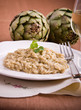 Risotto with artichokes. Risotto ai carciofi. Risotto with artichokes. Risotto ai carciofi.