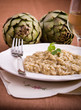 Risotto with artichokes. Risotto ai carciofi. Risotto with artichokes. Risotto ai carciofi.