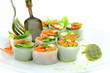 Noodles Variety of vegetables of health food.