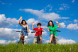 Family riding bikes Family riding bikes