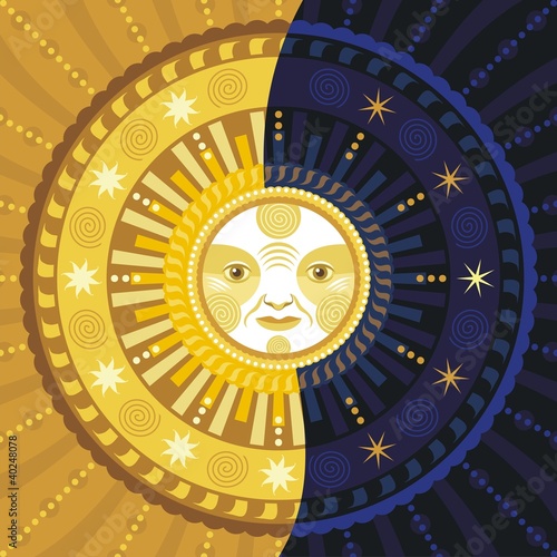 Vector: Day and Night Day and Night