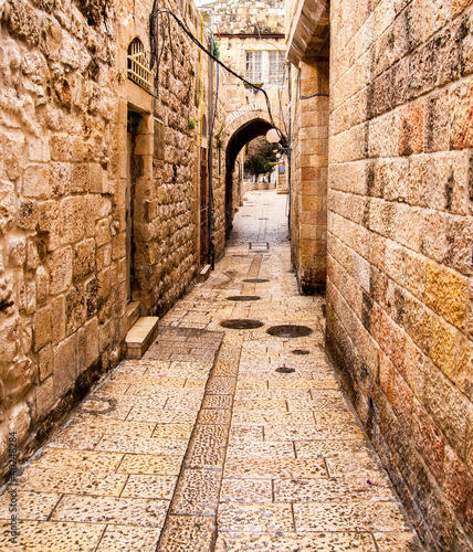 Photo: Ancient Alley in Jewish Quarter, Jerusalem Ancient Alley in Jewish Quarter, Jerusalem