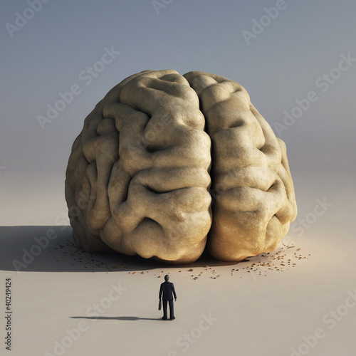 Illustration: man before big brain man before big brain