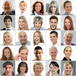 Photo: Gruppe lachender Gesichter Gruppe lachender Gesichter