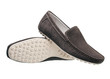 Pair of suede men loafers isolated over white Pair of suede men loafers isolated over white