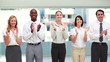 Video: Smiling business people applauding Smiling business people applauding