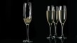 Glasses being filled in super slow motion