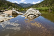 Landscape with rvwer Snowy in Mt Kosciuszko national park, New S