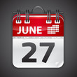 Vector calendar on black background