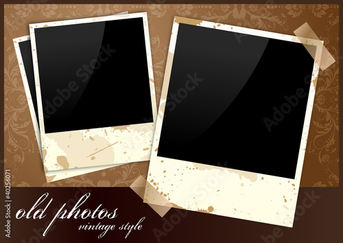 Vektor: old photos - vintage style old photos - vintage style