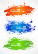 Vector colorful grunge banners on white background