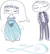 Vektor: Vector cute wedding 01 Vector cute wedding 01
