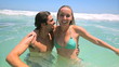 Couple kissing and having fun