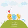Easter card with birds