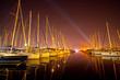 Yachts at a wharf